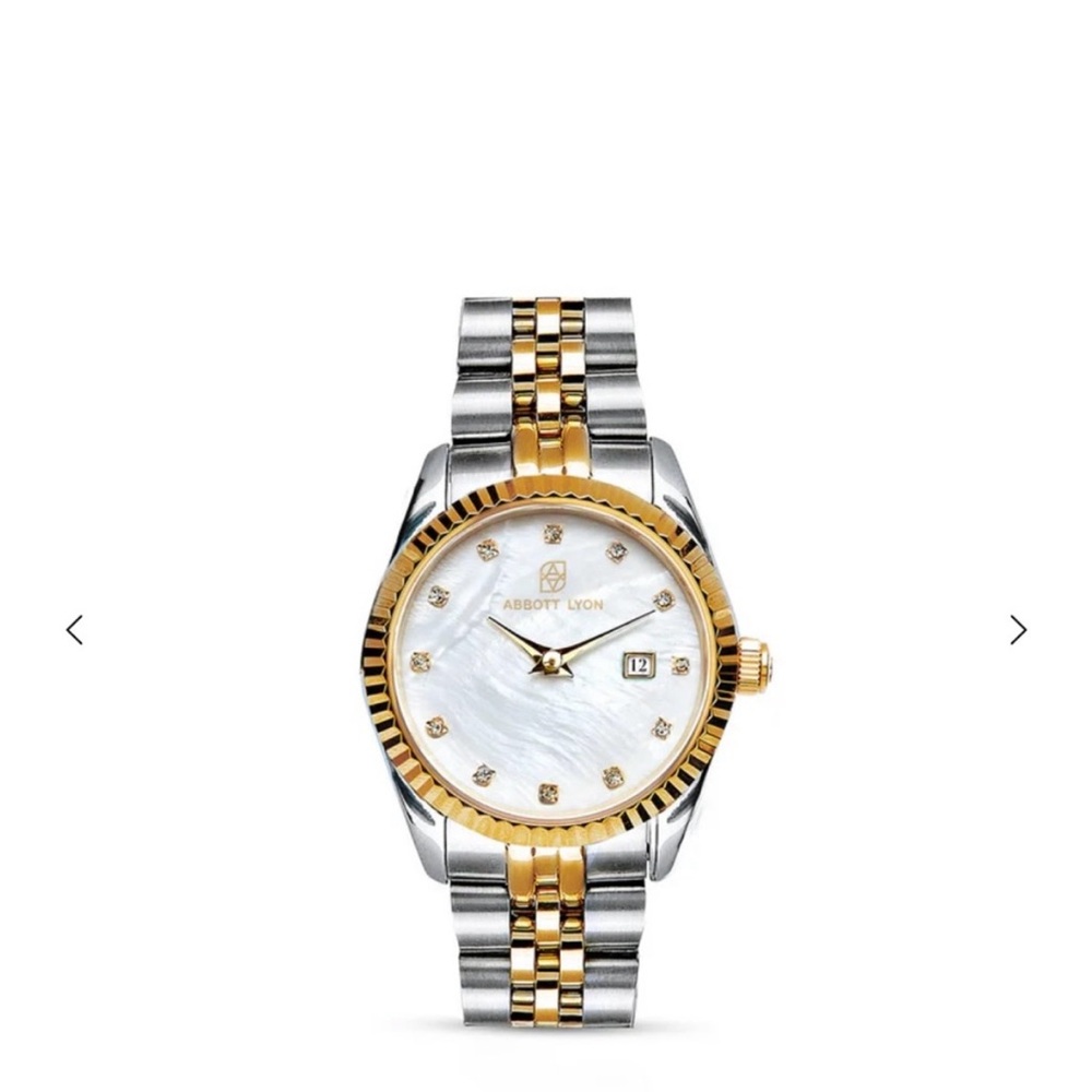 Belgravia Gold and Silver Two-Tone Classic Watch with Date Function